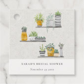 Botanisches Brautparty aus Zierblättern Geschenkanhänger (Vorderseite)