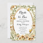 Botanisches Brautparty Biene Brie to Bee Einladung (Vorderseite)
