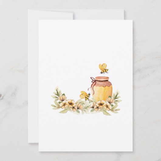 Botanisches Brautparty Biene Brie to Bee Einladung (Rückseite)