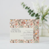 Botanisches Brautparty Boho Einladung zur Budgetpa (Stehend Vorderseite)