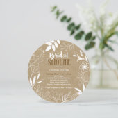 Botanisches Brautparty der Kraft Einladung (Stehend Vorderseite)