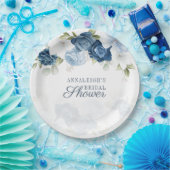 Botanisches Brautparty der modernen blauen Flora Pappteller (Party)