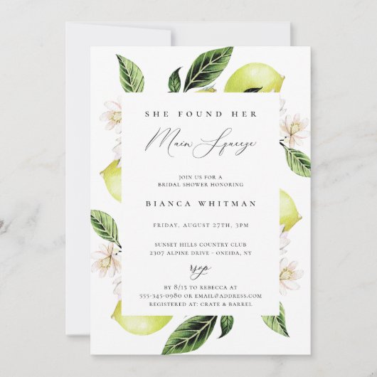 Botanisches Brautparty Einladung (Vorderseite)