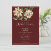 Botanisches Brautparty Einladung (Stehend Vorderseite)
