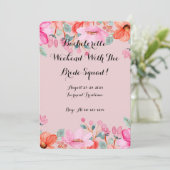 Botanisches Brautparty Einladung (Stehend Vorderseite)