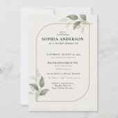 Botanisches Brautparty Eukalyptus Boho Einladung (Vorderseite)