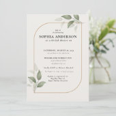 Botanisches Brautparty Eukalyptus Boho Einladung (Stehend Vorderseite)