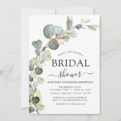 Botanisches Brautparty Eukalyptus Boho Einladung (Vorderseite)