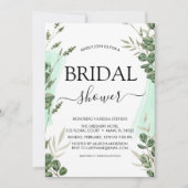 Botanisches Brautparty Eukalyptus Boho Einladung (Vorderseite)