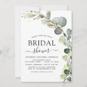 Botanisches Brautparty Eukalyptus Boho Einladung (Vorderseite)