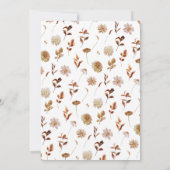 Botanisches Brautparty Fall Wasserfarbe Einladung (Rückseite)