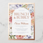 Botanisches Brautparty Folieneinladung (Vorderseite)