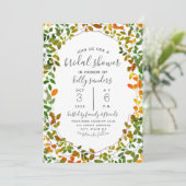 Botanisches Brautparty - Frühherbst Einladung (Stehend Vorderseite)