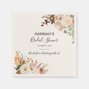 Botanisches Brautparty für Blumenfallen Serviette