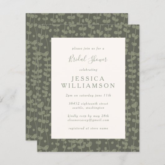 Botanisches Brautparty für Grünflächen (Vorne/Hinten)