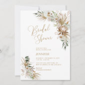 Botanisches Brautparty "Green & Gold" Einladung (Vorderseite)