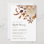 Botanisches Brautparty im eleganten Fall Watercolo Einladung (Vorderseite)