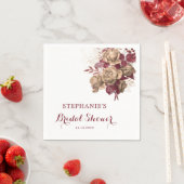 Botanisches Brautparty im eleganten Fall Watercolo Serviette (Beispiel)