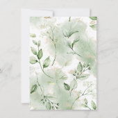 Botanisches Brautparty im Grünen Einladung (Rückseite)