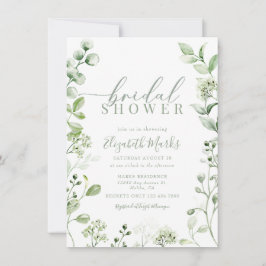 Botanisches Brautparty im Grünen Einladung