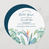 Botanisches Brautparty im tropischen Wasser Save The Date (Vorne/Hinten)