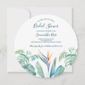 Botanisches Brautparty im tropischen Wasser Save The Date (Vorderseite)