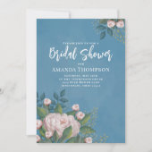 Botanisches Brautparty in Aquarellfarbe Rosa Einladung (Vorderseite)
