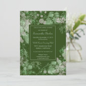 Botanisches Brautparty in grün und rosa Wasserfarb Einladung (Stehend Vorderseite)