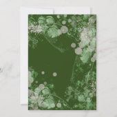 Botanisches Brautparty in grün und rosa Wasserfarb Einladung (Rückseite)
