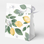 Botanisches Brautparty Lemon & Greenery Geschenkschachtel (Rückseite)
