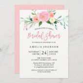 Botanisches Brautparty mit floraler Wasserfarbe Einladung (Vorne/Hinten)