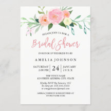 Botanisches Brautparty mit floraler Wasserfarbe