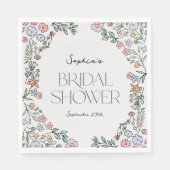 Botanisches Brautparty Napkins Serviette (Vorderseite)