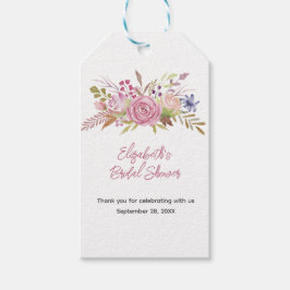 Botanisches Brautparty Pink Floral Geschenkanhänger