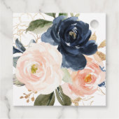 Botanisches Brautparty Pink Floral Geschenkanhänger (Rückseite)