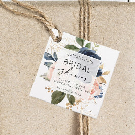 Botanisches Brautparty Pink Floral Geschenkanhänger