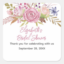 Botanisches Brautparty Pink Floral