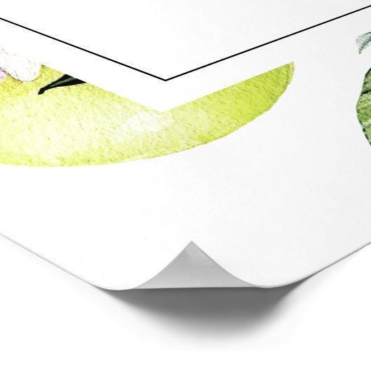 Botanisches Brautparty Poster (Ecke)