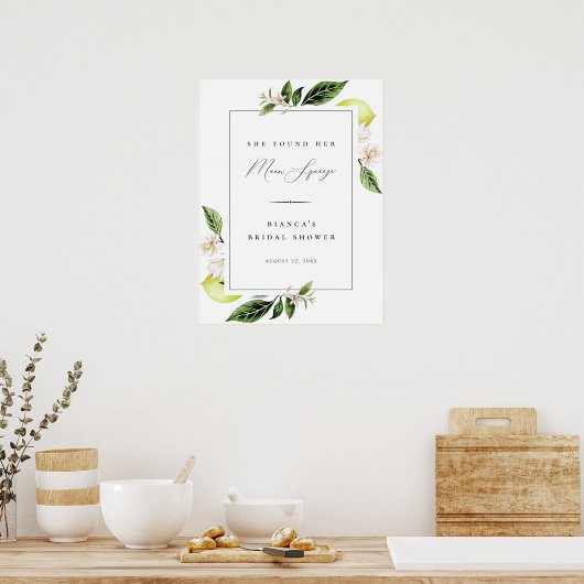 Botanisches Brautparty Poster (Küche)