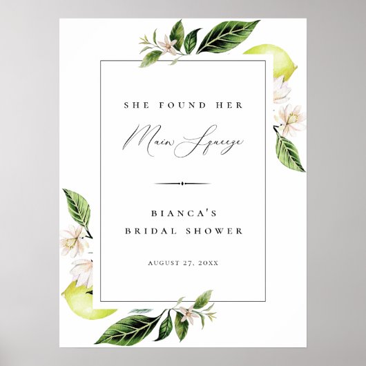 Botanisches Brautparty Poster (Vorne)