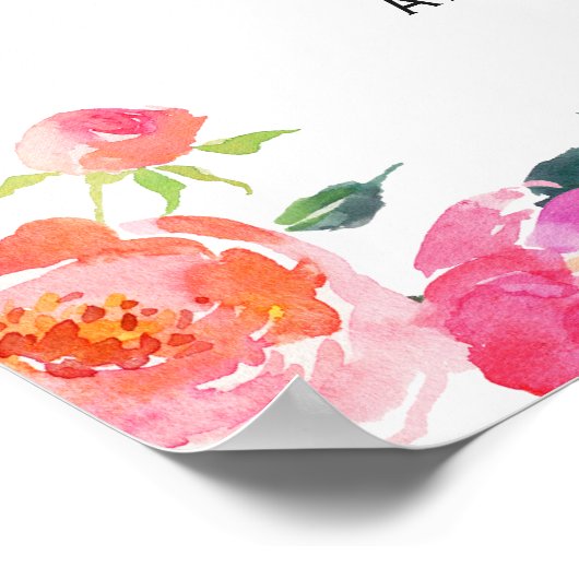 Botanisches Brautparty Poster (Ecke)