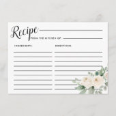 Botanisches Brautparty Rezept-Karte Begleitkarte (Vorderseite)