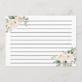 Botanisches Brautparty Rezept-Karte Begleitkarte (Rückseite)