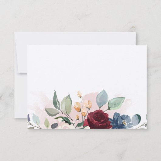 Botanisches Brautparty RSVP Karte (Rückseite)