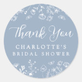 Botanisches Brautparty Runder Aufkleber (Vorderseite)