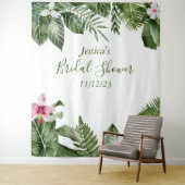 Botanisches Brautparty Tropische Blätter Wasserfar Wandteppich (Beispiel)