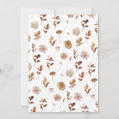 Botanisches Brautparty Wasserfarbenfall Einladung (Rückseite)