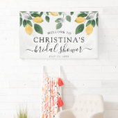 Botanisches Brautparty Watercolor Lemon Banner (Insitu)