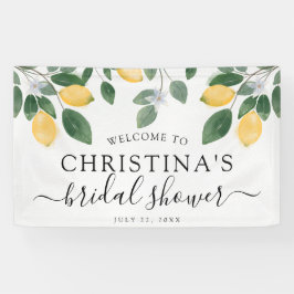 Botanisches Brautparty Watercolor Lemon Banner