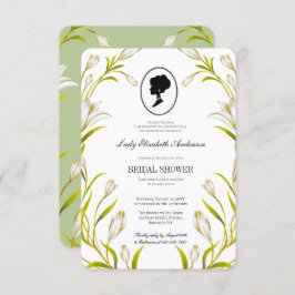 Botanisches Bridgerton-Brautparty mit Grünpflanzen Einladung